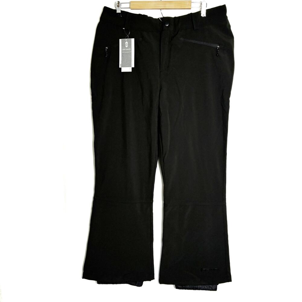 Free Country Black Straight Leg Snow Pants Polyester NWT Womens XXL